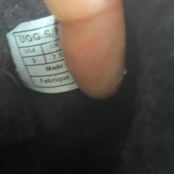 UGG Black Ankle Boots with Fur Lining - Picture 8 of 9